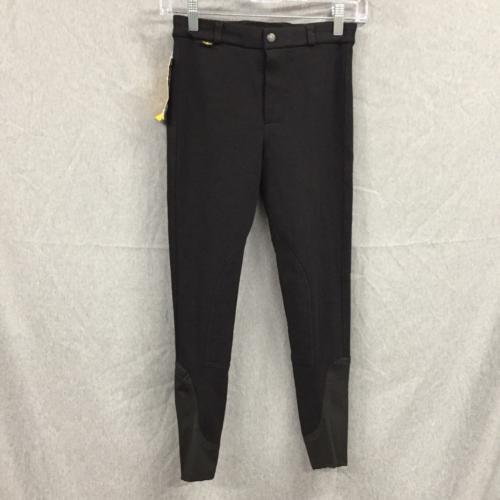Saxon‎ Kids Adjustable Waist Breeches Black Equestrian Riding Pants Size C14 NEW